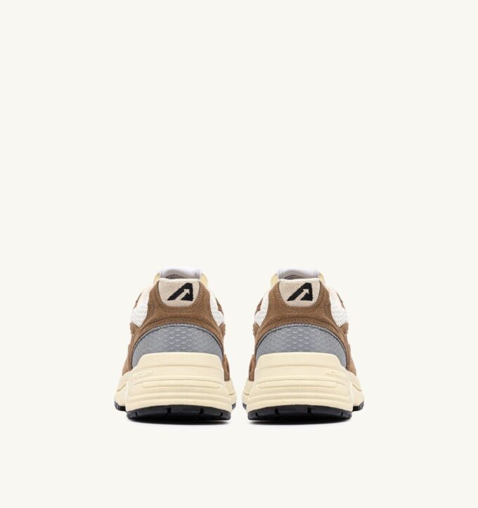 HYPERWAY SNEAKER IN ZIGARRE UND SILBER MESH UND WILDLEDER