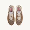 HYPERWAY SNEAKER IN ZIGARRE UND SILBER MESH UND WILDLEDER