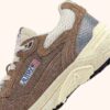 HYPERWAY SNEAKER IN ZIGARRE UND SILBER MESH UND WILDLEDER