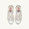 HYPERWAY SNEAKERS IN MARSHMALLOW UND SILBERFARBENEM LAMINIERTEM LEDER UND MESH HYPERWAY SNEAKERS IN MARSHMALLOW UND SILBERFARBENEM LAMINIERTEM LEDER UND MESH