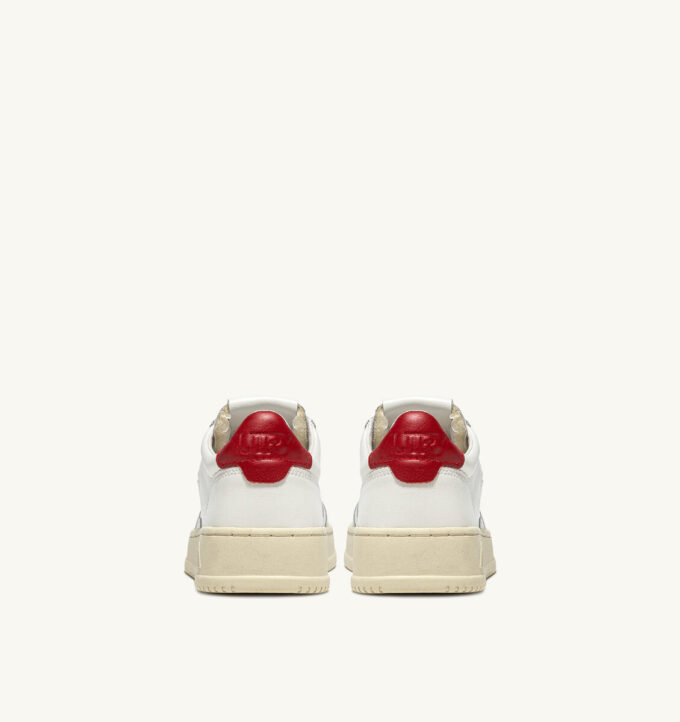 KÖRBE-MEDAILLENGEWINNER LOW EN CUIR BLANC ET ROUGE KÖRBE-MEDAILLENGEWINNER LOW EN CUIR BLANC ET ROUGE