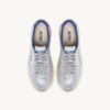 KÖRBE MEDAILLENGEWINNER LOW EN CUIR METALLIQUE ARGENT ET BLEU
