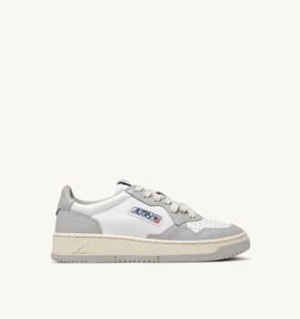 KÖRBE MEDALIST LOW BICOLOR IN CUIR BLANC ET VAPOR