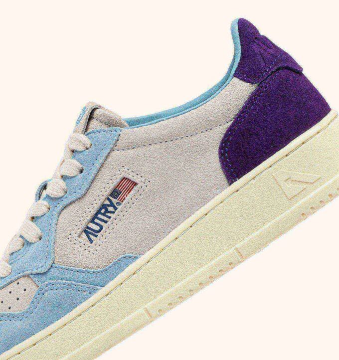 KÖRBE MEDALIST LOW TRICOLOR EN DAIM PATRIDGE UND MAUVE KÖRBE MEDALIST LOW TRICOLOR EN DAIM PATRIDGE UND MAUVE