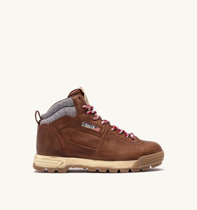 MALGA STIEFEL AUS LEDER, FARBE NATURLEDER UND GRAU MALGA STIEFEL AUS LEDER, FARBE NATURLEDER UND GRAU
