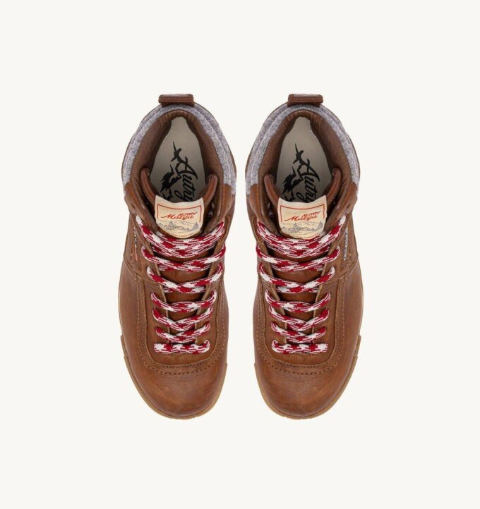 MALGA STIEFEL AUS LEDER, FARBE NATURLEDER UND GRAU MALGA STIEFEL AUS LEDER, FARBE NATURLEDER UND GRAU