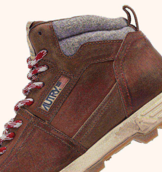 MALGA STIEFEL AUS LEDER, FARBE NATURLEDER UND GRAU