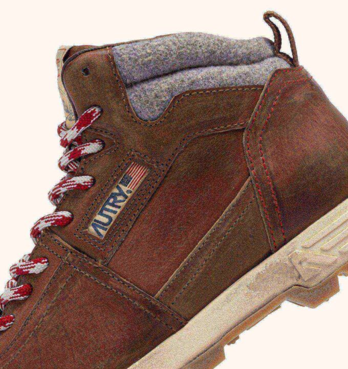 MALGA STIEFEL AUS LEDER, FARBE NATURLEDER UND GRAU MALGA STIEFEL AUS LEDER, FARBE NATURLEDER UND GRAU