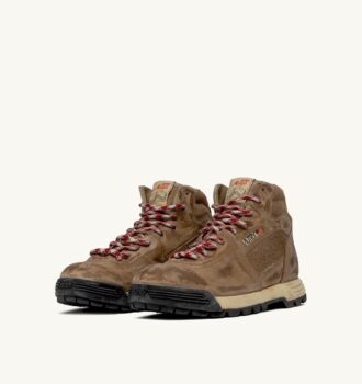 Malga-Stiefel aus Leder und Wildleder in der Farbe Cigar