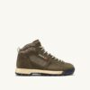MALGA-STIEFEL AUS NUBUKLEDER UND MESH IN DEN FARBEN HERB UND MOSSTONE