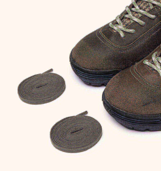 MALGA-STIEFEL AUS NUBUKLEDER UND MESH IN DEN FARBEN HERB UND MOSSTONE