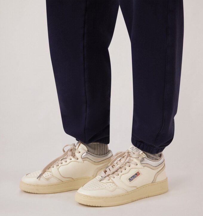 MED-WAY SNEAKER AUS LEDER IN DEN FARBEN MARSHMALLOW UND SILBER