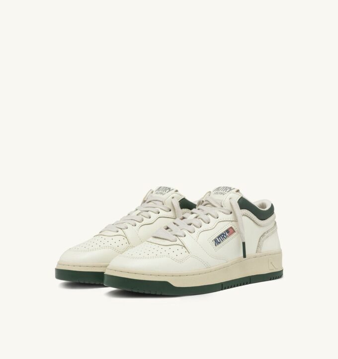 MED-WAY SNEAKER IN LEDER, FARBE MARSHMALLOW UND MOUNTAIN
