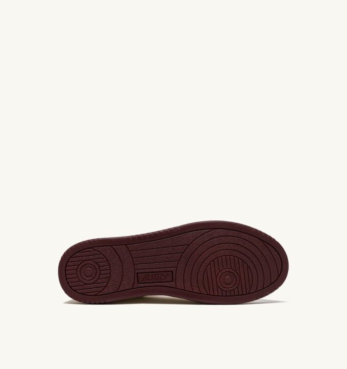 MED-WAY SNEAKER IN LEDER, FARBE MARSHMALLOW UND SYRAH