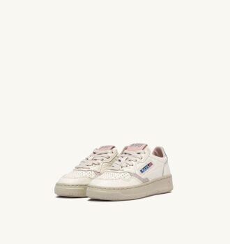 MEDALIST KIDS LOW SNEAKERS IN LEDERFARBE SAND UND CREOLE PINK