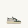 MEDALIST KIDS LOW SNEAKERS IN SUEDE COLOR LOFT WHITE AND GREEN MEDALIST KIDS LOW SNEAKERS IN SUEDE COLOR LOFT WHITE AND GREEN