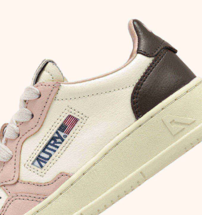 MEDALIST KIDS LOW SNEAKERS IN WEISSEM, BRAUNEM UND ROSA LEDER MEDALIST KIDS LOW SNEAKERS IN WEISSEM, BRAUNEM UND ROSA LEDER