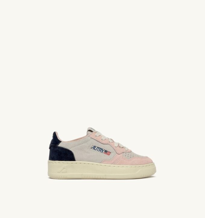 MEDALIST KIDS LOW SNEAKERS IN WILDLEDERFARBE ATLANTIC WHITE UND ROSEMARY MEDALIST KIDS LOW SNEAKERS IN WILDLEDERFARBE ATLANTIC WHITE UND ROSEMARY