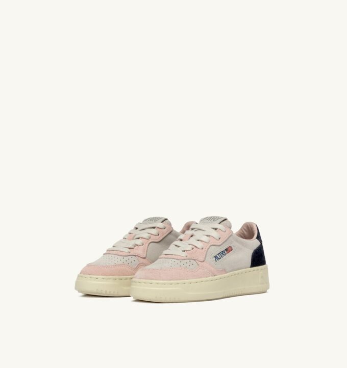 MEDALIST KIDS LOW SNEAKERS IN WILDLEDERFARBE ATLANTIC WHITE UND ROSEMARY MEDALIST KIDS LOW SNEAKERS IN WILDLEDERFARBE ATLANTIC WHITE UND ROSEMARY