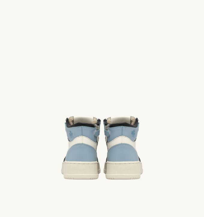 MEDALIST KIDS MID SNEAKER IN WEISSEM, SCHWARZEM UND BLAUEM LEDER