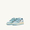 MEDALIST KIDSTRIPES LOW BICOLOR SNEAKERS IN WHITE AND ACQUATIC LEABER MEDALIST KIDSTRIPES LOW BICOLOR SNEAKERS IN WHITE AND ACQUATIC LEABER
