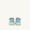 MEDALIST KIDSTRIPES LOW BICOLOR SNEAKERS IN WHITE AND ACQUATIC LEABER MEDALIST KIDSTRIPES LOW BICOLOR SNEAKERS IN WHITE AND ACQUATIC LEABER