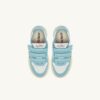 MEDALIST KIDSTRIPES LOW BICOLOR SNEAKERS IN WHITE AND ACQUATIC LEABER MEDALIST KIDSTRIPES LOW BICOLOR SNEAKERS IN WHITE AND ACQUATIC LEABER