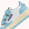 MEDALIST KIDSTRIPES LOW BICOLOR SNEAKERS IN WHITE AND ACQUATIC LEABER MEDALIST KIDSTRIPES LOW BICOLOR SNEAKERS IN WHITE AND ACQUATIC LEABER