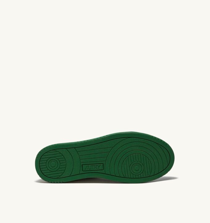 MEDALIST LOW BICOLOR SNEAKER AUS WEISSEM UND GRÜNEM LEDER