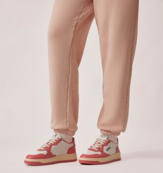 MEDALIST LOW BICOLOR SNEAKER IN WEISSEM UND TEAROSE LEDER