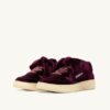 MEDALIST LOW BOW ‚VELVET‘ SNEAKERS COLOR BURGUNDY