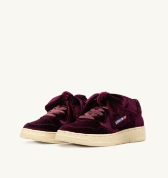 MEDALIST LOW BOW ‚VELVET‘ SNEAKERS COLOR BURGUNDY
