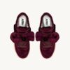 MEDALIST LOW BOW ‚VELVET‘ SNEAKERS COLOR BURGUNDY
