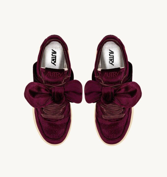 MEDALIST LOW BOW ‚VELVET‘ SNEAKERS COLOR BURGUNDY
