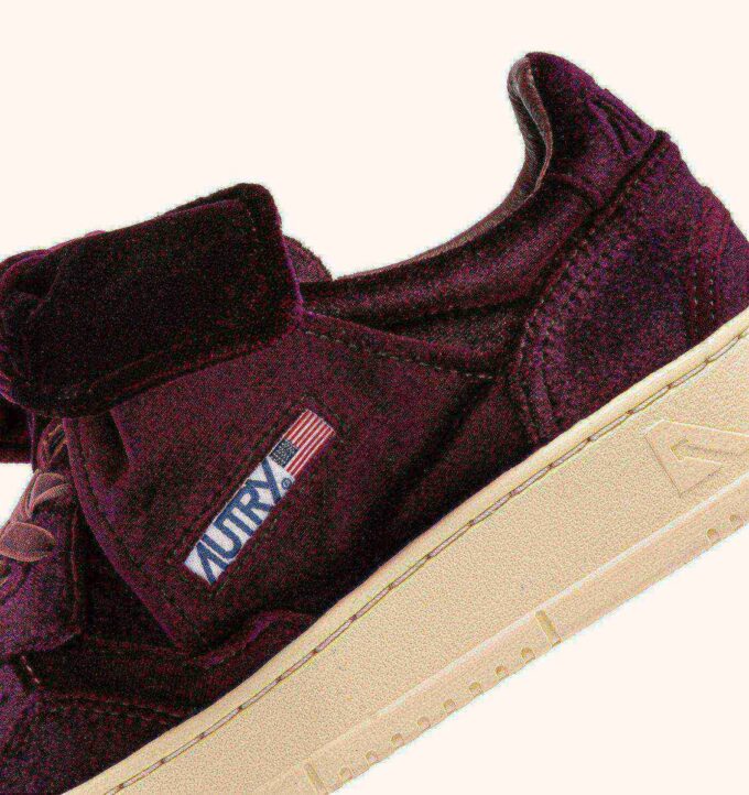 MEDALIST LOW BOW ‚VELVET‘ SNEAKERS COLOR BURGUNDY