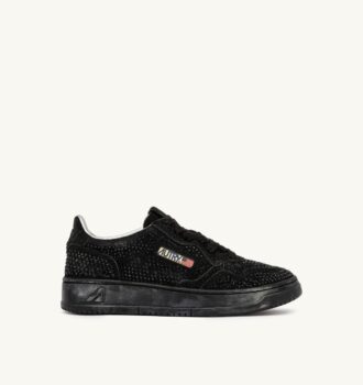 MEDALIST LOW ‚CRYSTAL‘ MICRO RHINESTONES SNEAKERS BLACK