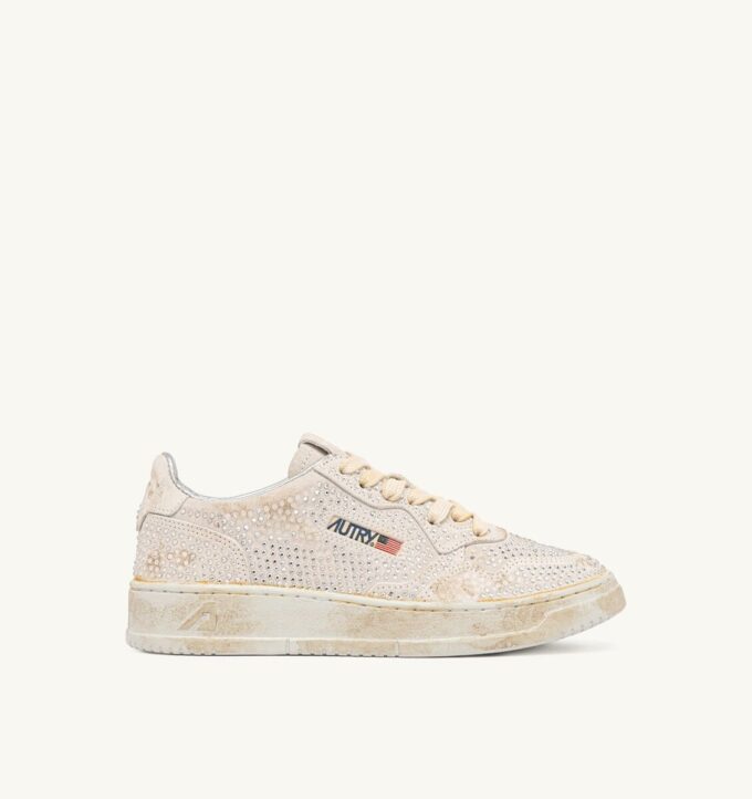 MEDALIST LOW ‚CRYSTAL‘ MICRO RHINESTONES SNEAKERS WHITE