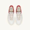 MEDALIST LOW ‚MAISON KITSUNÉ‘ SNEAKER AUS WEISSEM UND TONROTEM LEDER