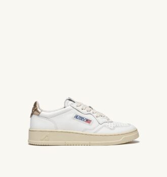 MEDALIST LOW SNEAKER AUS WEISSEM UND GOLDENEM LEDER