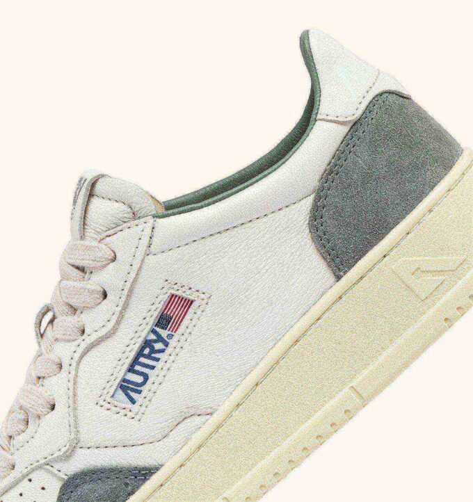 MEDALIST LOW SNEAKER AUS WEISSEM UND GRAUEM LEDER-WILDLEDER MEDALIST LOW SNEAKER AUS WEISSEM UND GRAUEM LEDER-WILDLEDER