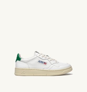 MEDALIST LOW SNEAKER AUS WEISSEM UND GRÜNEM LEDER