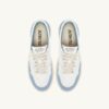 MEDALIST LOW SNEAKER AUS WEISSEM UND HELLBLAUEM LEDER UND WILDLEDER