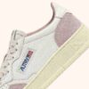 MEDALIST LOW SNEAKER AUS WEISSEM UND PUDERBEIGEHEMDE-LEDER-WILDLEDER