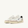 MEDALIST LOW SNEAKER AUS WEISSEM UND SCHWARZEM LEDER UND WILDLEDER MIT SCHRIFTZUG MEDALIST LOW SNEAKER AUS WEISSEM UND SCHWARZEM LEDER UND WILDLEDER MIT SCHRIFTZUG