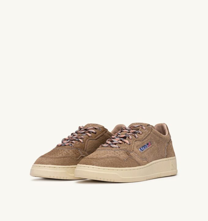 MEDALIST LOW SNEAKER IN BEIGE PONY HAIR EFFECT MEDALIST LOW SNEAKER IN BEIGE PONY HAIR EFFECT