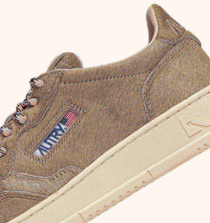 MEDALIST LOW SNEAKER IN BEIGE PONY HAIR EFFECT MEDALIST LOW SNEAKER IN BEIGE PONY HAIR EFFECT
