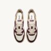 MEDALIST LOW SNEAKER IN LEDER MARSHMALLOW UND AMARONE GLITTER