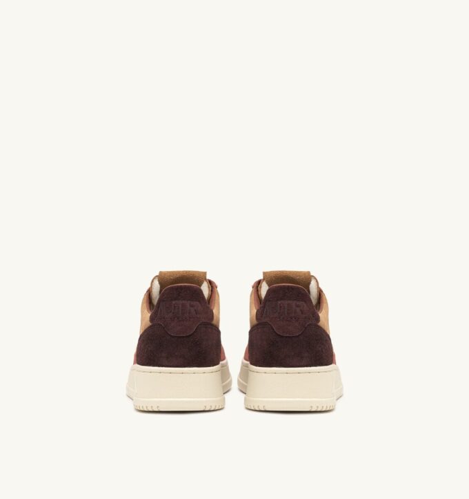 MEDALIST LOW SNEAKER IN TRICOLOR BONITO STREET UND WINE SUEDE