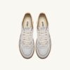 MEDALIST LOW SNEAKER IN WEISS UND TABAKBRAUNEM WILDLEDER MIT ABSCHNITTENEM EFFEKT MEDALIST LOW SNEAKER IN WEISS UND TABAKBRAUNEM WILDLEDER MIT ABSCHNITTENEM EFFEKT