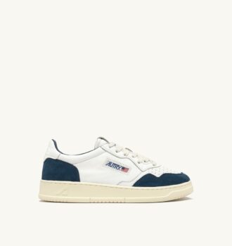 MEDALIST LOW SNEAKER IN WEISSEM UND CAPRI-LEDER-WILDLEDER